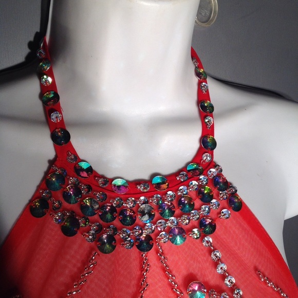 SEQUENCED SHORT FORMAL GOWN - Picture 4 of 6